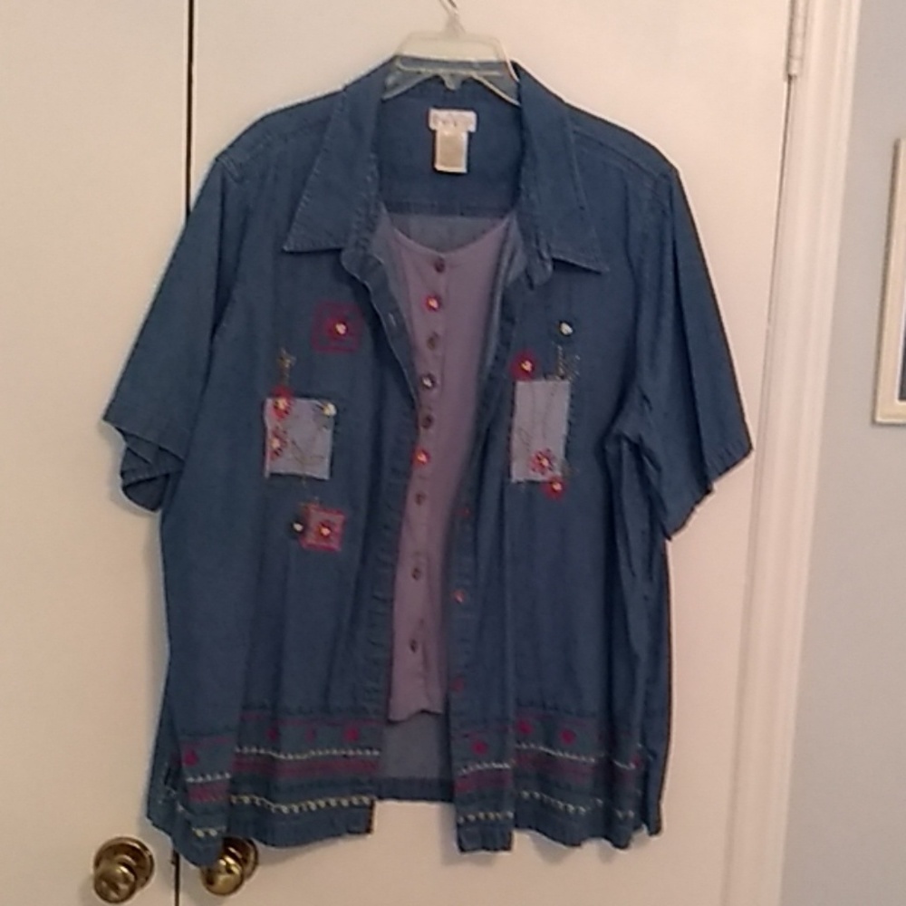 Cute Denim/Tee Shirt in one.